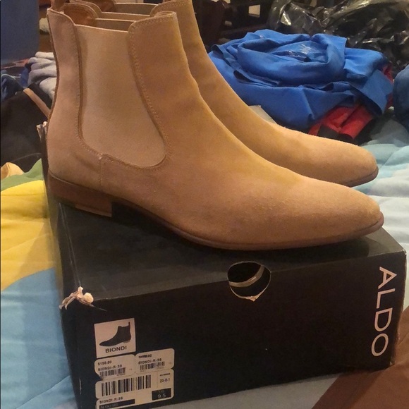 aldo biondi suede chelsea boots